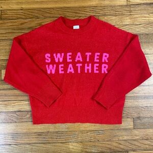 Beautiful A New Day Red Crewneck Sweater